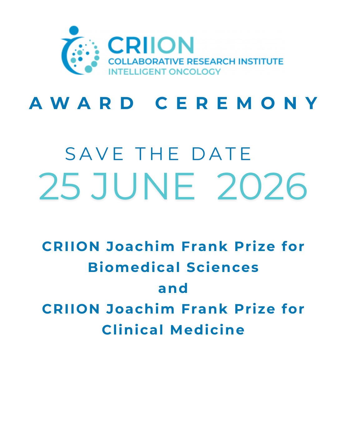 2026 CRIION Awards Ceremony featuring Nobel Laureate Joachim Frank